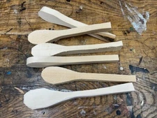 6pc SPOON basswood wood carving project blanks whittling beginner ---WSHACK