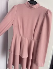 Pink Pretty Little Thing Dress Size UK 8 Worn Once Good Condition Zip Up Back