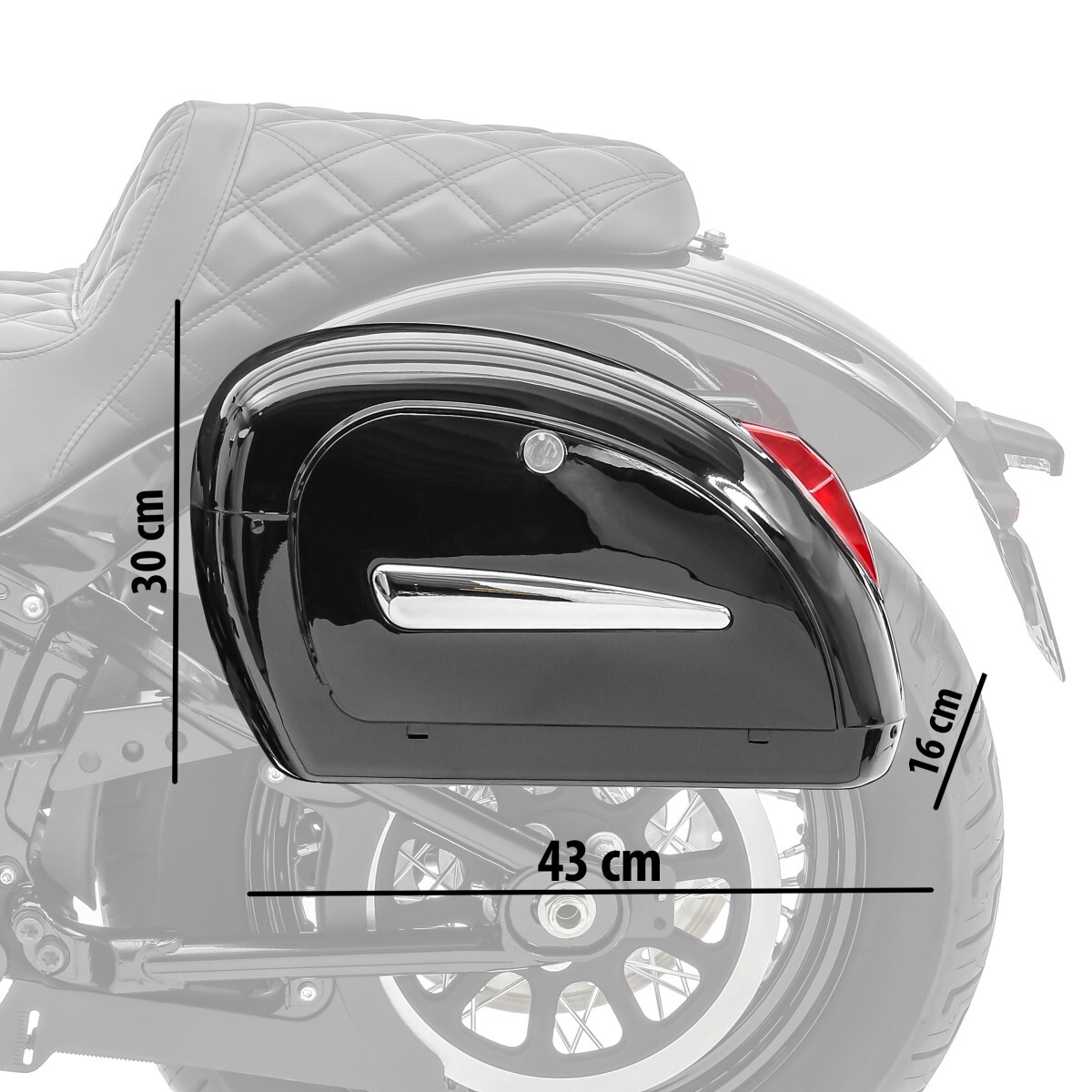Throw-over Saddlebags Compatible With Suzuki Intruder VS 750 600 Craftride Vh5 Black A115073 0