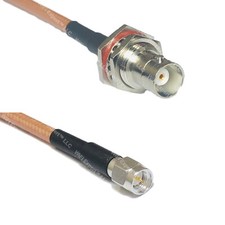 RG400 BNC FEMALE BIG BULKHEAD to SMA MALE RF Cable FAST-SHIP LOT