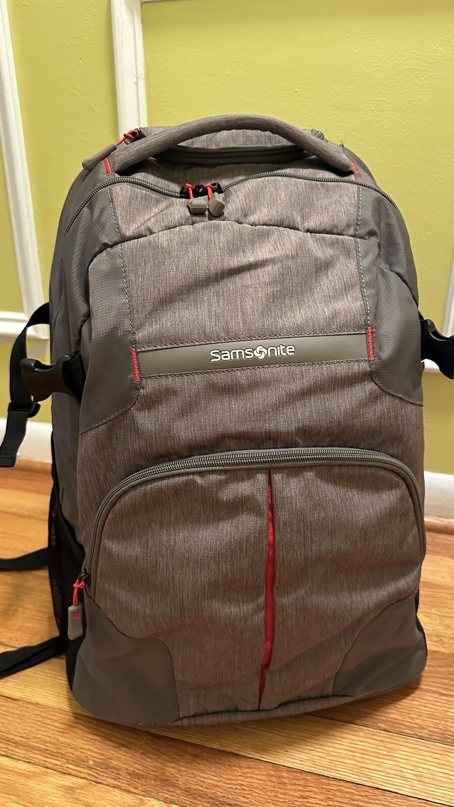 New SAMSONITE Rewind Laptop Backpack with Wheels 16" taupe 2 Wheeled Luggage eBay