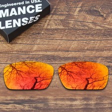 Polarized Replacement Sunglass Lenses for-Oakley Fuel Cell OO9096 Orange Red