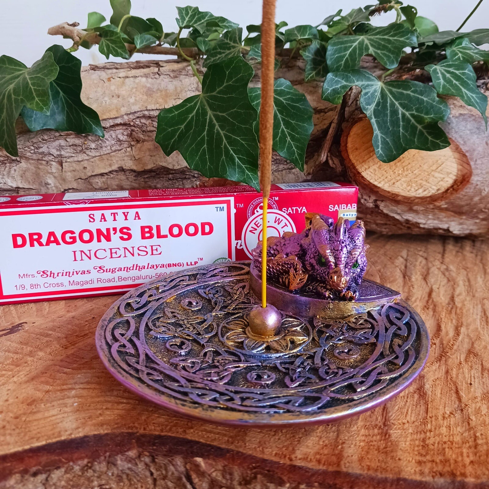 Baby Dragon Celtic Incense Stick Burner Dish