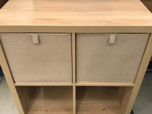 2 Homebase Taupe Cube Inserts Collapsible Storage Size 33cm H x 33cm W x 37cm D - Picture 17 of 19