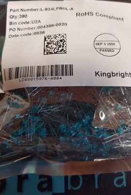 L-934LPBDL-A || KINGBRIGHT || BLUE LED RoHS 3mm | 10 pcs