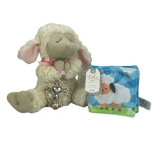 Ganz Lamb Plush  Crib Cross  Prayer Book Set Baptism Gift for Girl NEW
