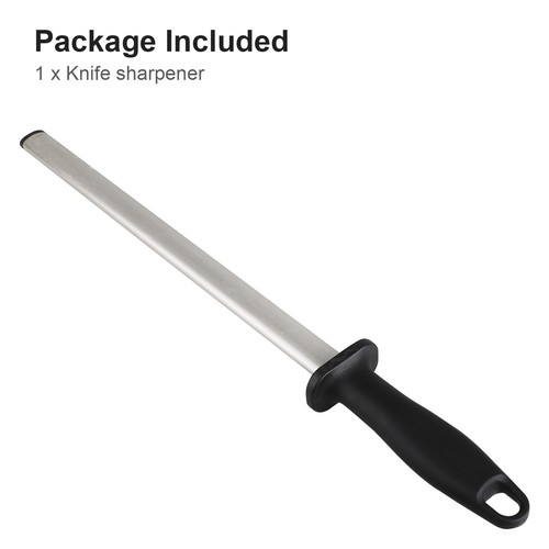 12-inch Diamond Knife Sharpening Steel Honing Rod Oval Stick Kitchen Sharpener - Picture 9 of 9