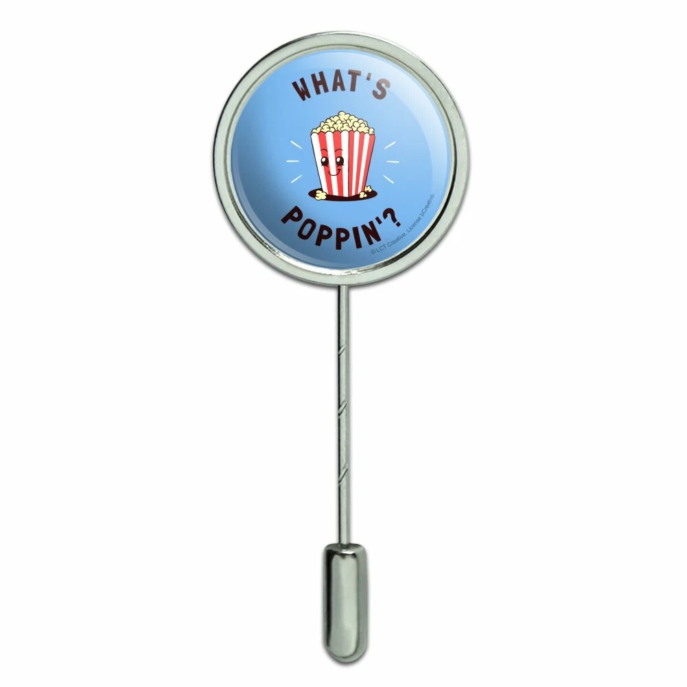What s Poppin Popcorn Funny Humor Stick Pin Stickpin Hat Brooch eBay