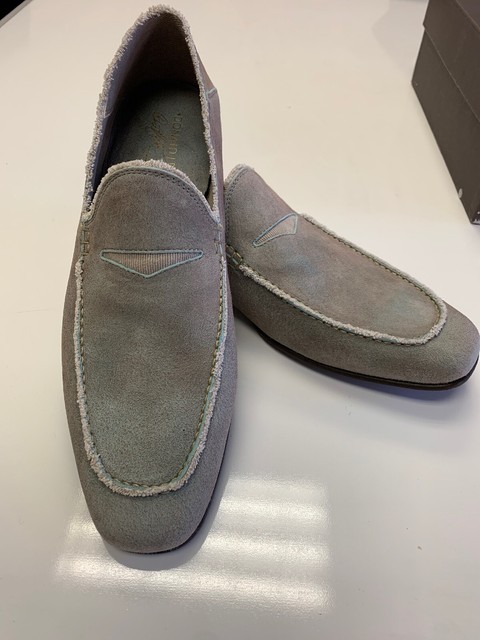 donald j pliner suede loafers