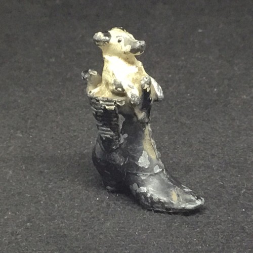 Cold Painted Lead Jack Russel In Boot  (lime Green 930)