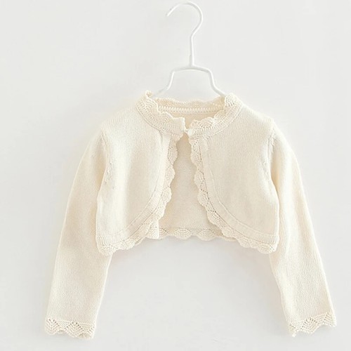 Girls Knit Cardigan Toddler Girl Bowknot Wedding Birthday Party Crochet Coat Kid - Picture 26 of 29