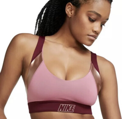 gold nike bra