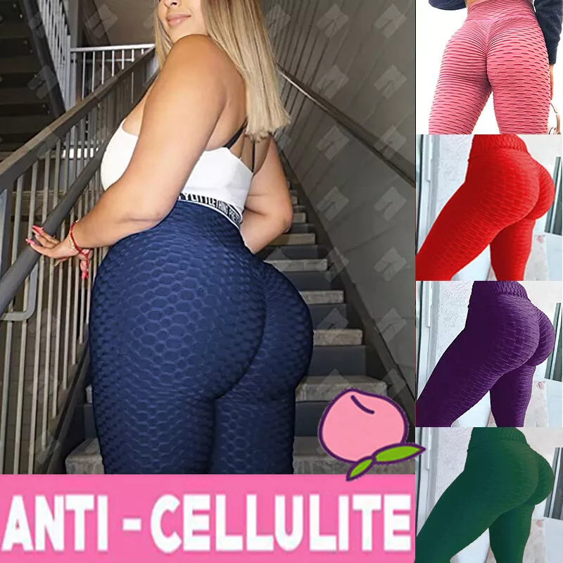 Women Anti-Cellulite Yoga Pants High Waist Scrunch Butt Lift Push Up  Leggings R2