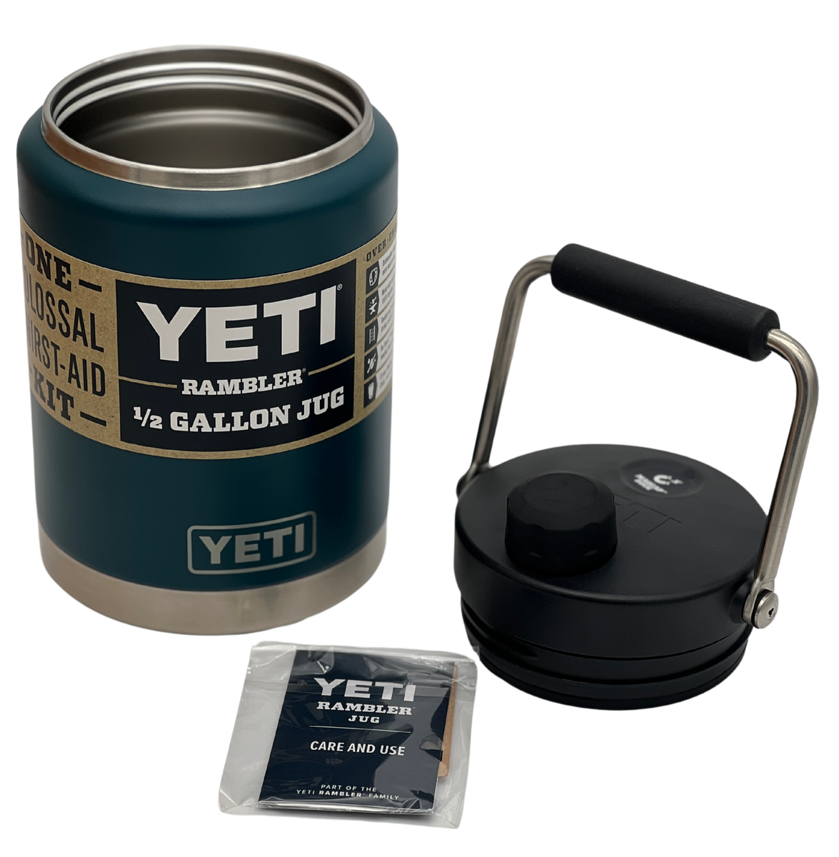 Yeti Rambler Half Gallon Agave Teal Limited Edition Retired