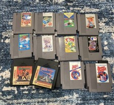Lot Of 12 Nintendo NES Games Gauntlet Yoshi Baseball Marble Madness World Cup