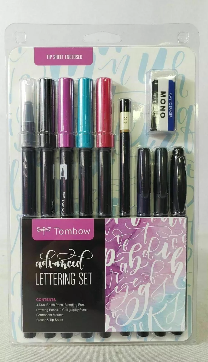 Tombow 56191 Advanced Lettering Set Pamphlet Wipe Off Practice Sheet New  Sealed