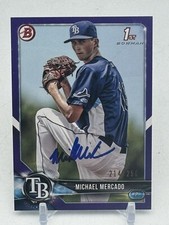 2018 Bowman #BP16 Michael Mercado Purple /250 Philadelphia Phillies Debut SIGNED