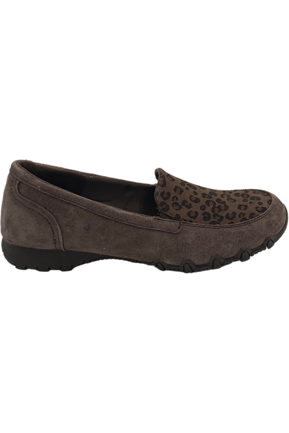 Skechers Bikers MC Relaxed Fit Leopard Loafers Chocolate