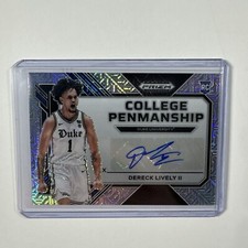 2023 Derek Lively Prizm DP Silver Mojo Auto /25 #CP-DLV RC College Penmanship 