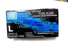 DRE Health Latex & Powder-Free. Nitrile Exam Glove Large glove 100 Count