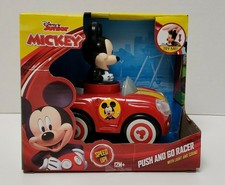 mickey mouse push and go car