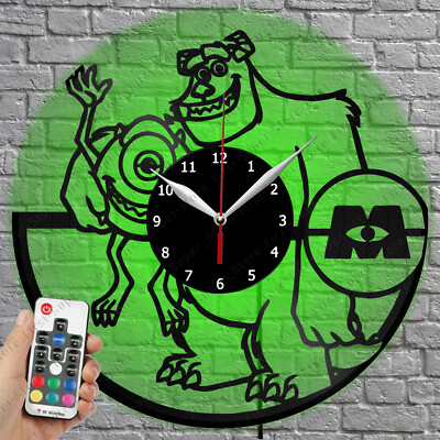 LED Clock Monsters Inc Vinyl Record Wall Clock Led Light Wall Clock 4721