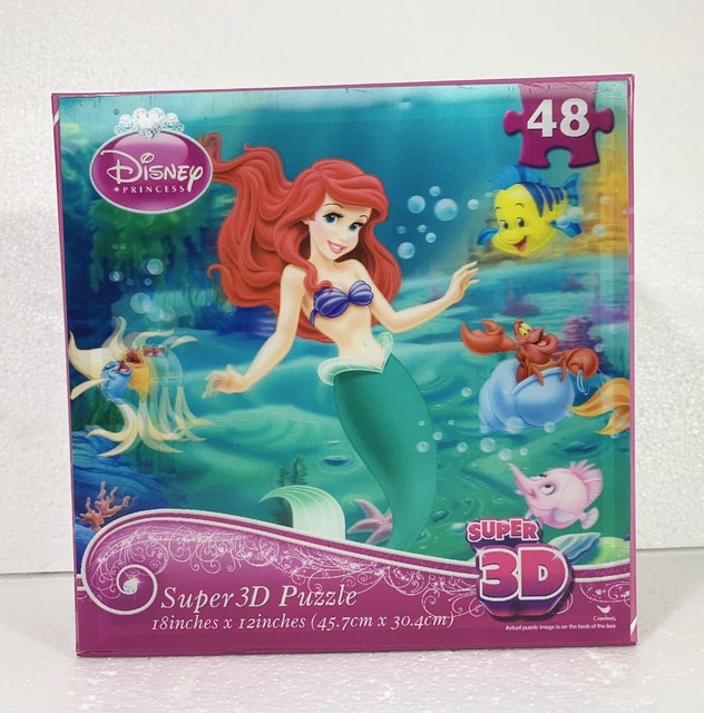 Disney Little Mermaid Ariel Super 3D Puzzle 48 Pieces By Cardinal eBay