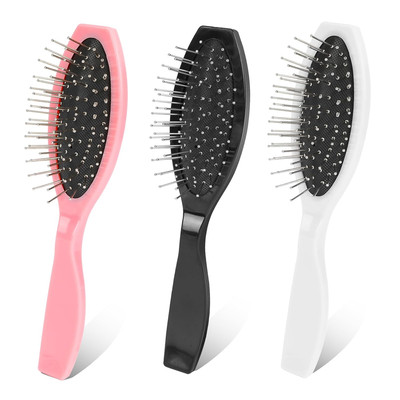 3 Pcs Wig Brush for Synthetic Wigs and Human Hair Stainless Steel Wig Wire Detan
