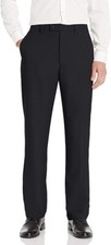 NEW Haggar Men's Comfort Classic Fit Flat Front Dress Pants 38 x 32 Black