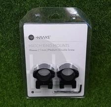 Hawke Match Weaver 1" Medium, Double Screw Riflescope Ring Mounts - 22113