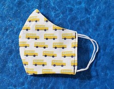 Washable Handmade Fabric Face Mask filter pocket SCHOOL BUSES