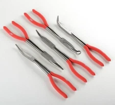 5pc 11" Long Nose Plier Set Tool Automotive Mechanic Pliers Wholesale Shop Tools