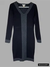 Max Studio Women’s Black Pencil Dress Size Medium Long Sleeve Business Office