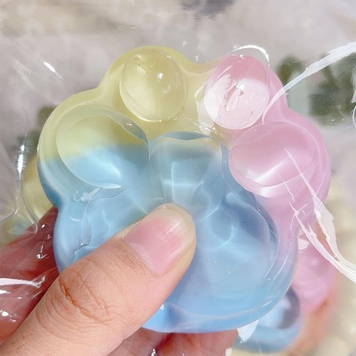 2x Big Cat Paw Silicone Squeeze Toy Rainbow Cat Soft Paw Toy Cute Funny Relax
