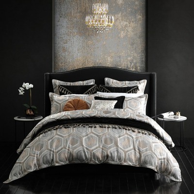 Davinci Apollo Silver Duvet Doona Quilt Cover Set Queen King