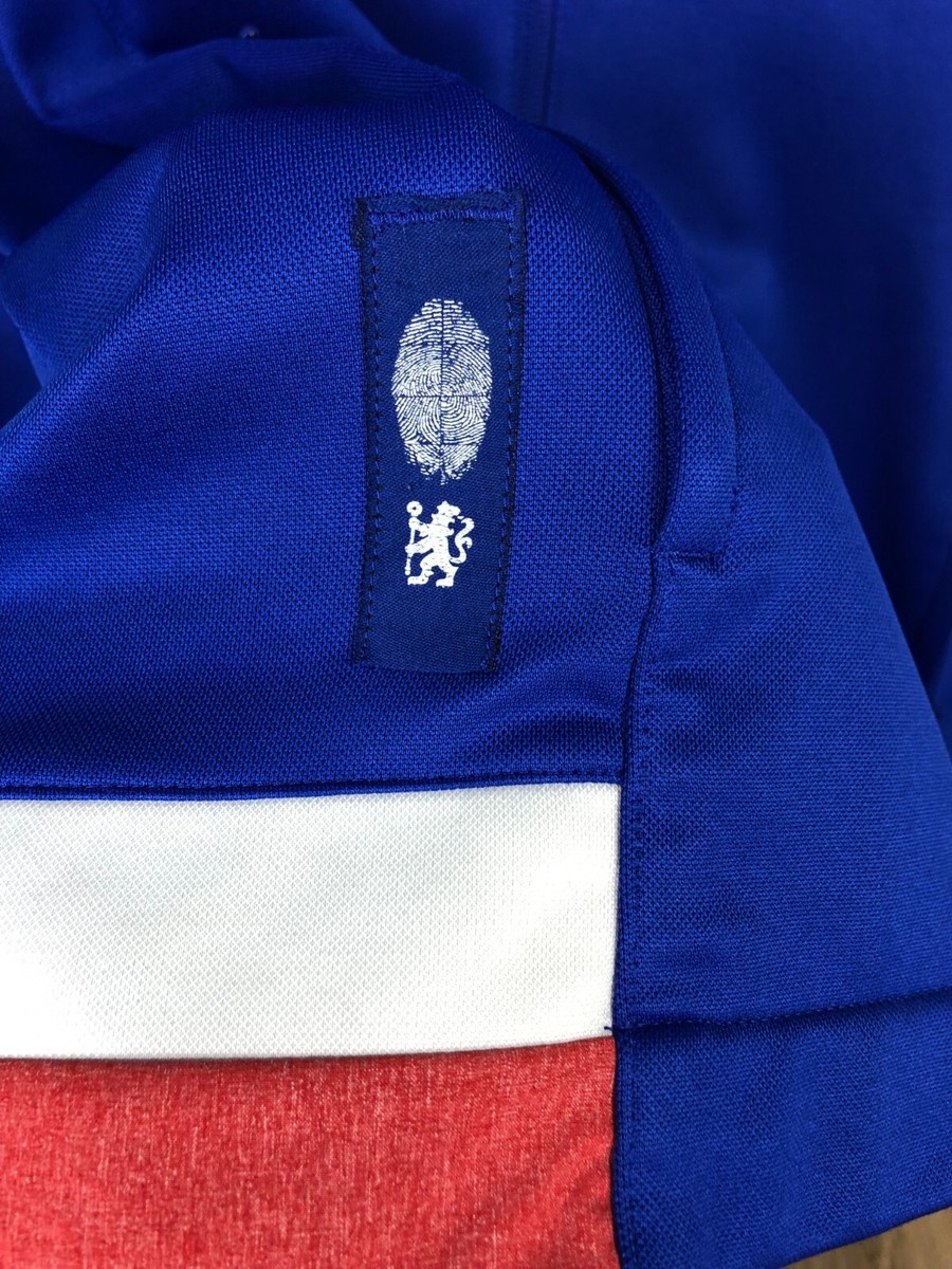 Adidas Chelsea Football Jacket Soccer Track Top Blue Mens Zip Rare