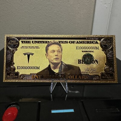 Gold Foil Plated Elon Musk Banknote Collectible