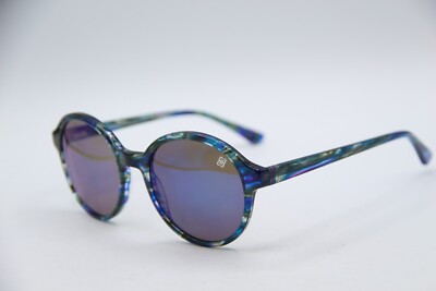 NEW GLAMOUR EDITORS PICK GL 2001 C02 BLUE CONFETTI AUTHENTIC SUNGLASSES 53-20