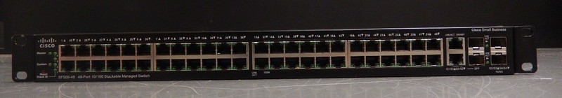 Cisco SF500-48 48-Port 10/100 + 2x SFP Port Stackable Managed Switch SF500-48-K9