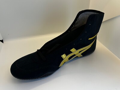 asics Boxing Wrestling Shoes Black Gold Line 1083A001 EX-EO NEW