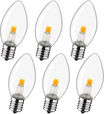 Night Light Bulb – C7 E12 LED Bulbs – Candelabra, 0.6 Watt Equivalent 7W Incande