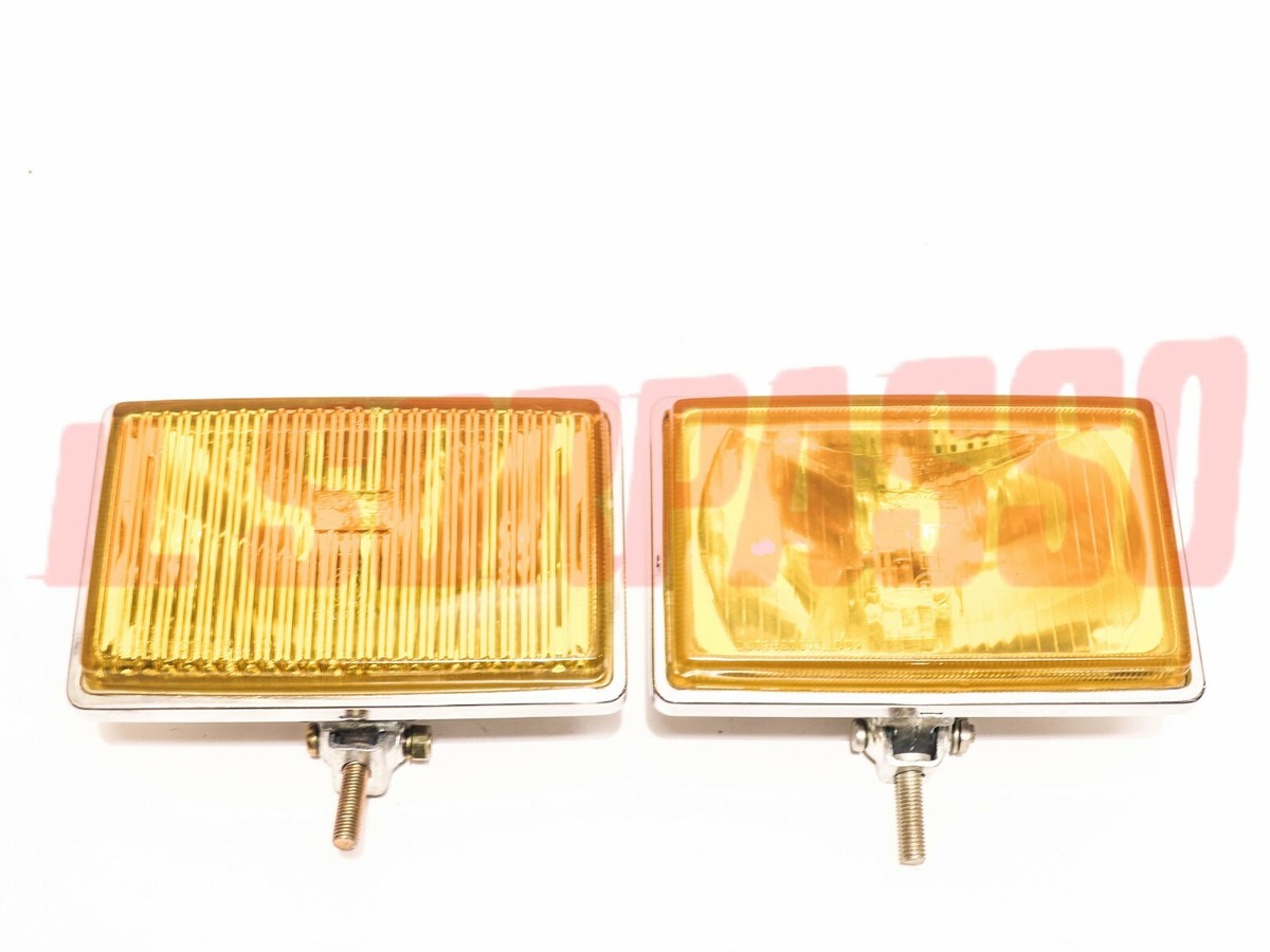 Rectangular Yellow Fog Lights Bosch Autobianchi A112 Fiat 127 128