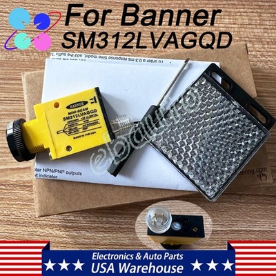 Photoelectric Sensor Switch 10-30VDC 4Pin For Banner Mini-Beam SM312LVAGQD 26913