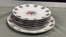 Vintage Porzellan Geschirrservice BAVARIA F&uuml;r Dessert/Obst, 7-teilig