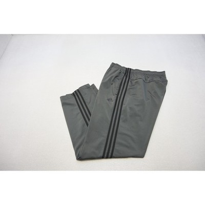 Adidas Track Sweat Pants Mens XL Gray Black Striped Athletic Joggers Excellent