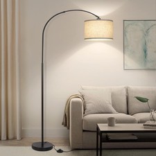 Arc Floor Lamps for Living Room, Modern Standing Lamp with Large, Black