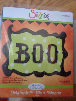 果物 Boo Sizzix Die Cutter 655559 BOO Phrase with Frame | eBay