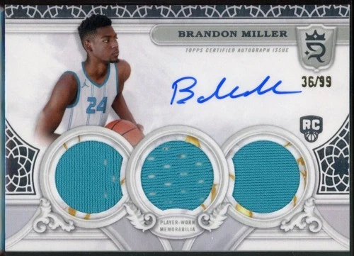 Brandon Miller 2023-24 Topps Royalty Superior Jersey Signatures #/99 Auto Rookie