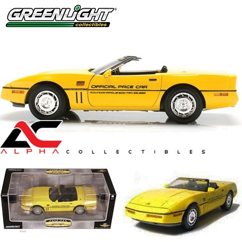GREENLIGHT GL 11801-06 1:18 1986 CORVETTE INDY 500 PACE CAR (YELLOW) DIECAST
