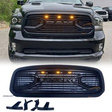 Front Bumper Grill For 2013-2018 Dodge Ram 1500 Big Horn Grille Black Wletters Front Bumper Grill For 2013-2018 Dodge Ram 1500 Big Horn Grille Black Wletters